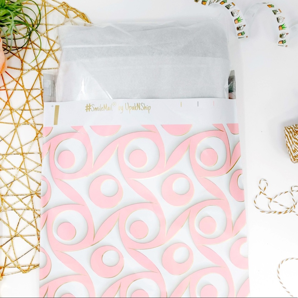 ‼️ LAST 1 ‼️ 25 10X13 Pink Swirl Poly Mailers - Picture 3 of 6